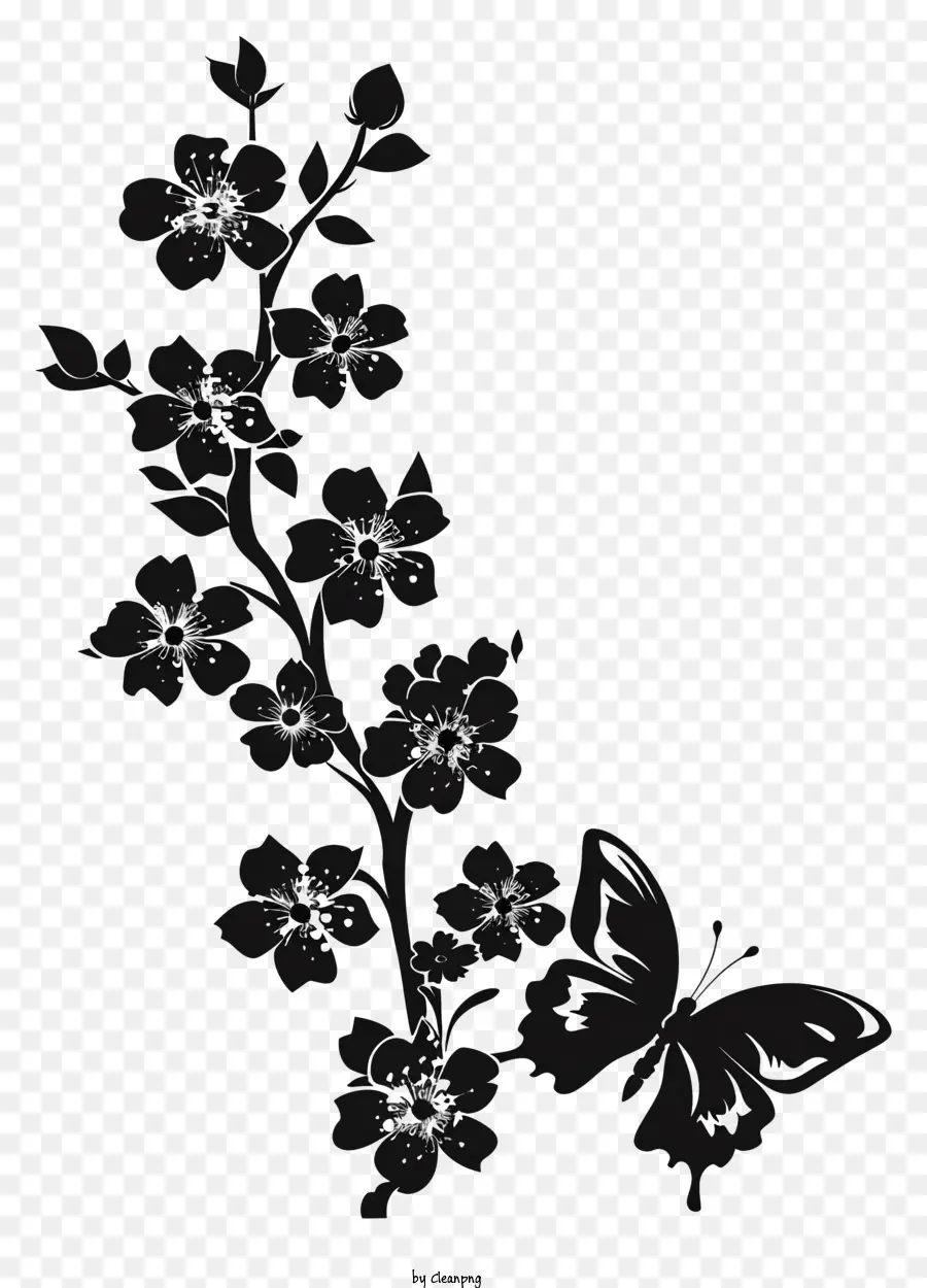 Papillon Silhouette，Papillon PNG