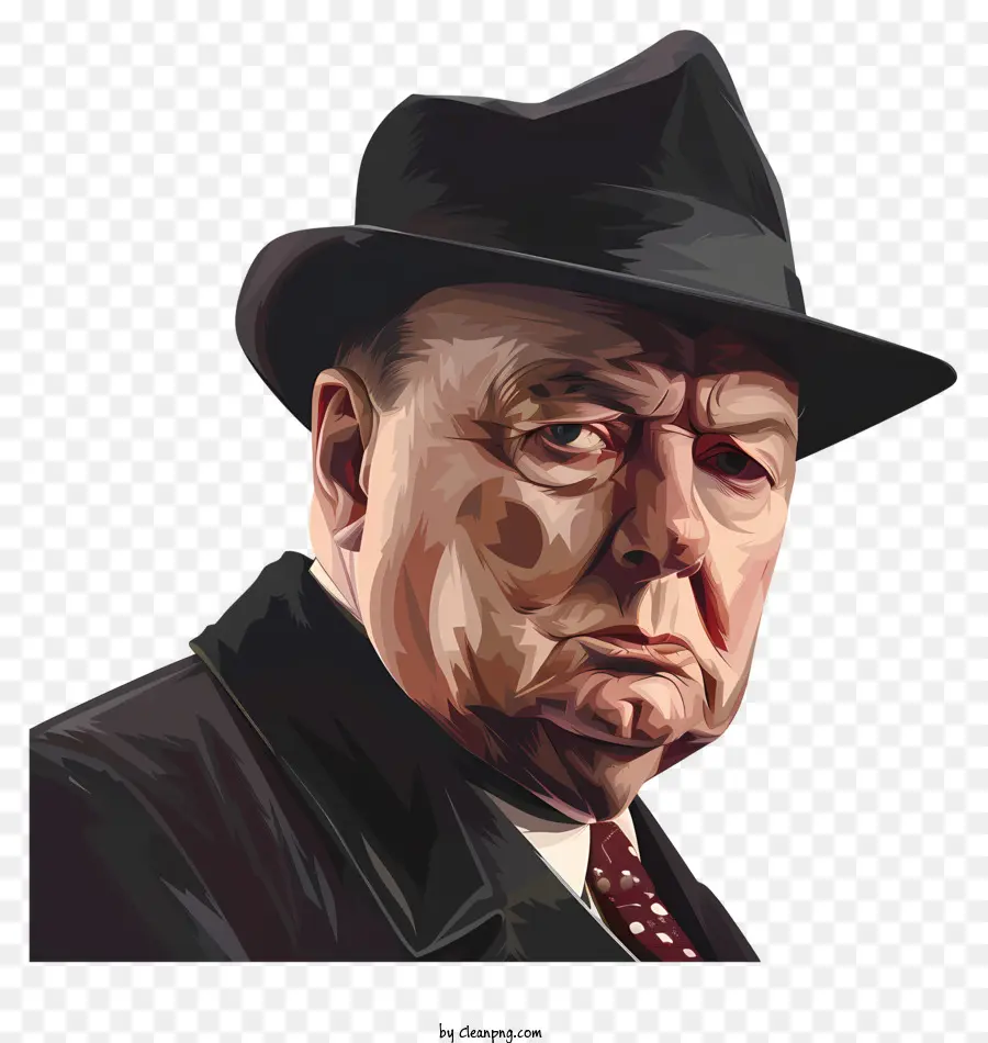 Journée Winston Churchill，Homme Au Chapeau PNG