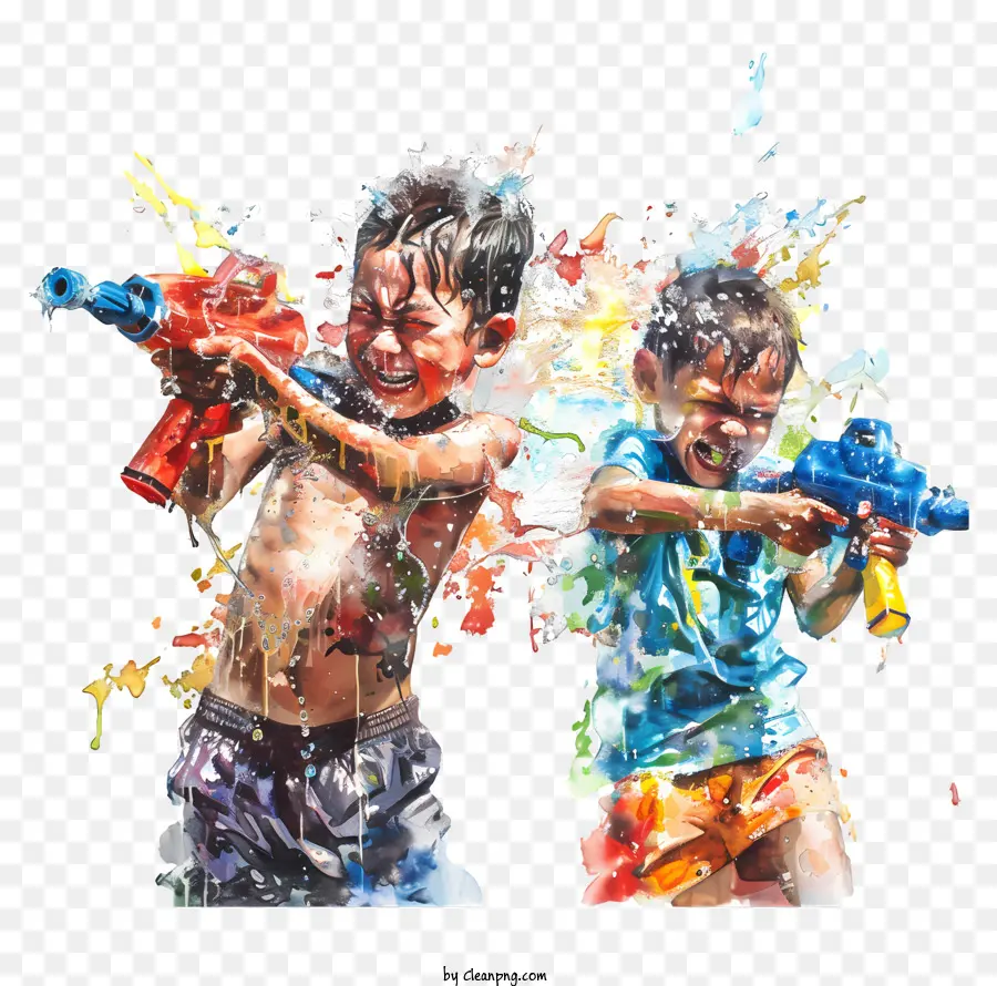 Songkran，Pistolet à Eau PNG