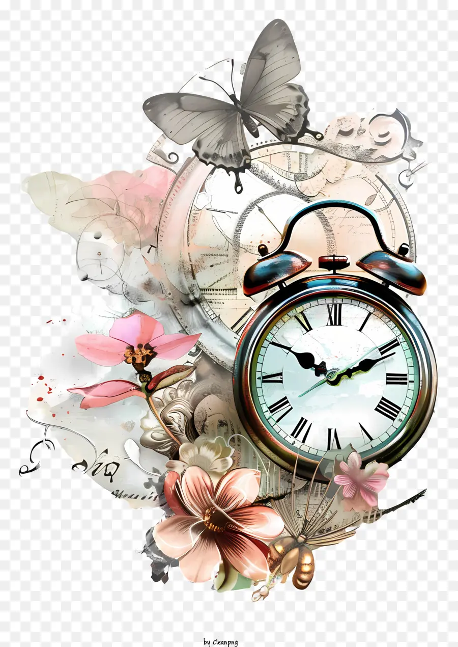 Chérir Une Journée Antique，La Vieille Horloge PNG