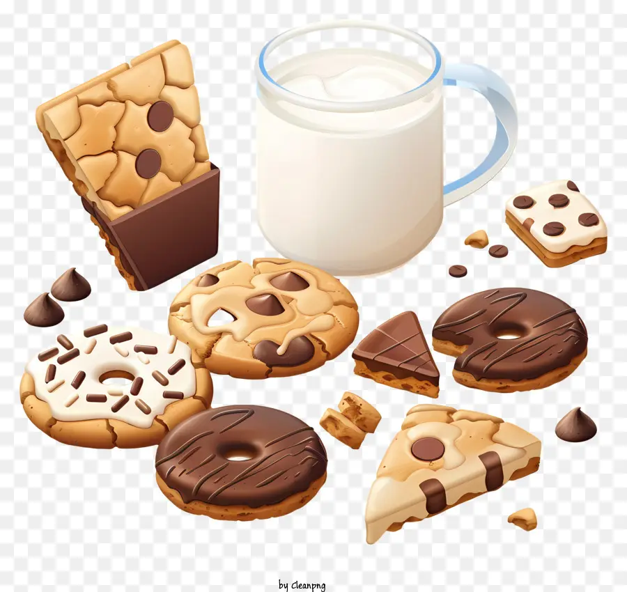 Biscuits Et Lait，Dessert PNG