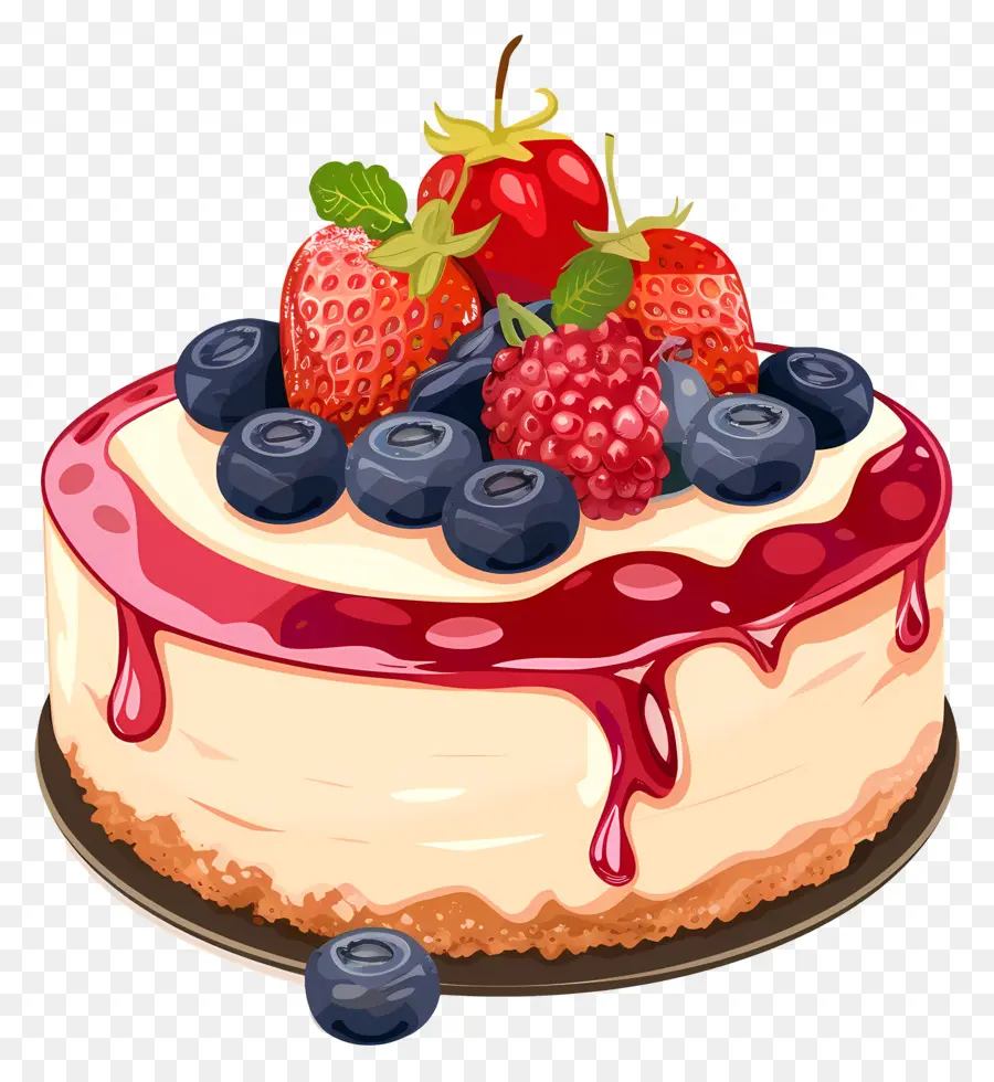 Cheesecake，Fraise PNG