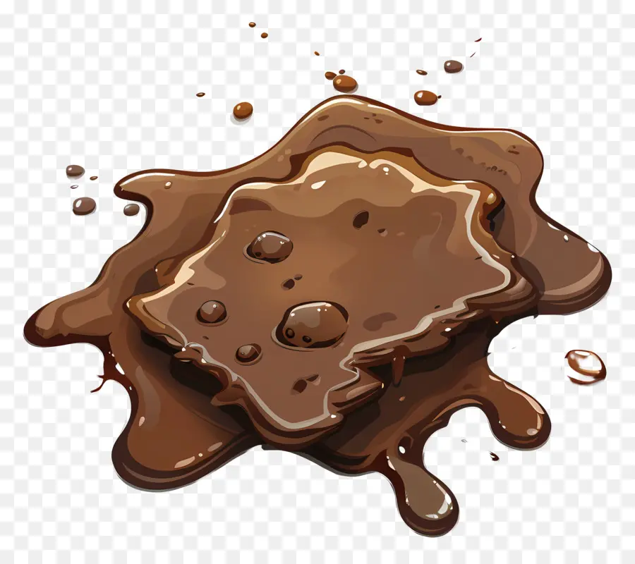 Flaque De Boue，Chocolat Fondu PNG