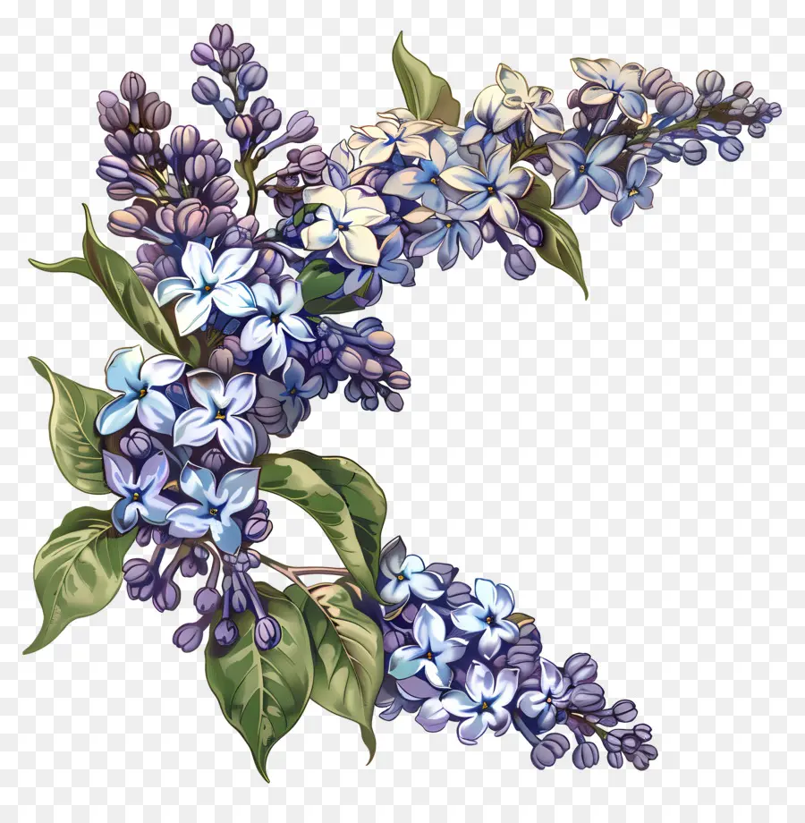 Fleurs Lilas，Lilas Bleus PNG