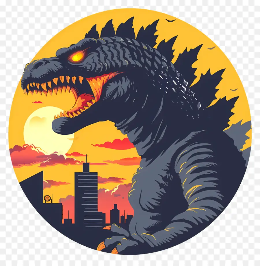 Godzilla，Peinture Numérique PNG