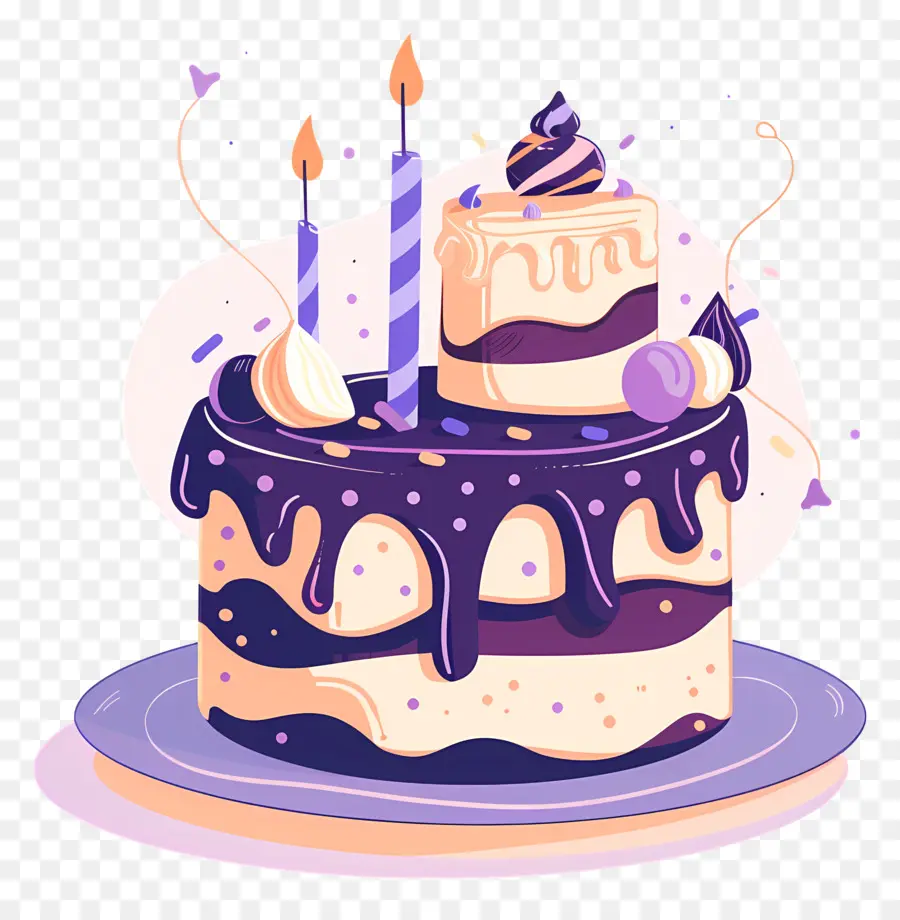 Gâteau D'anniversaire，Glaçage Au Chocolat PNG