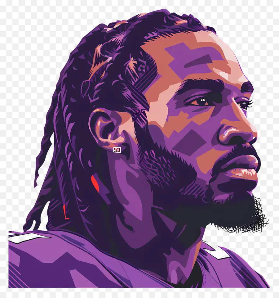 Cordarrelle Patterson，Portrait Coloré PNG