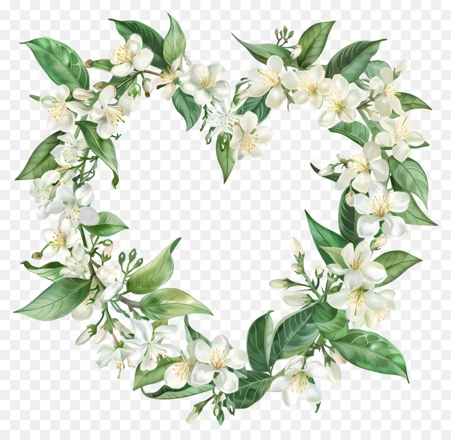 Couronne Florale Coeur，Couronne De Fleurs PNG