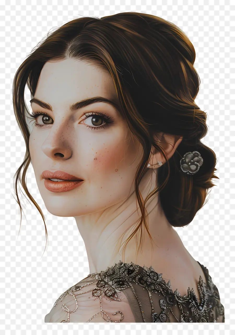 Anne Hathaway，Portrait De Femme PNG