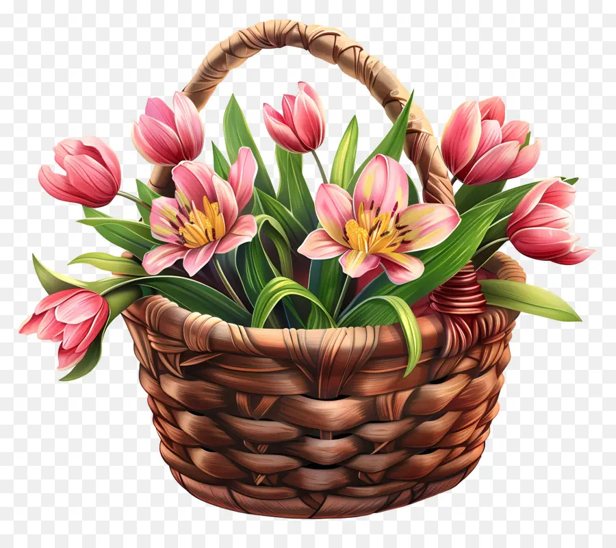 Joyeuse Fête Du Travail，Tulipes Roses PNG