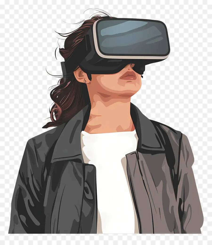 Femme，La Réalité Virtuelle PNG