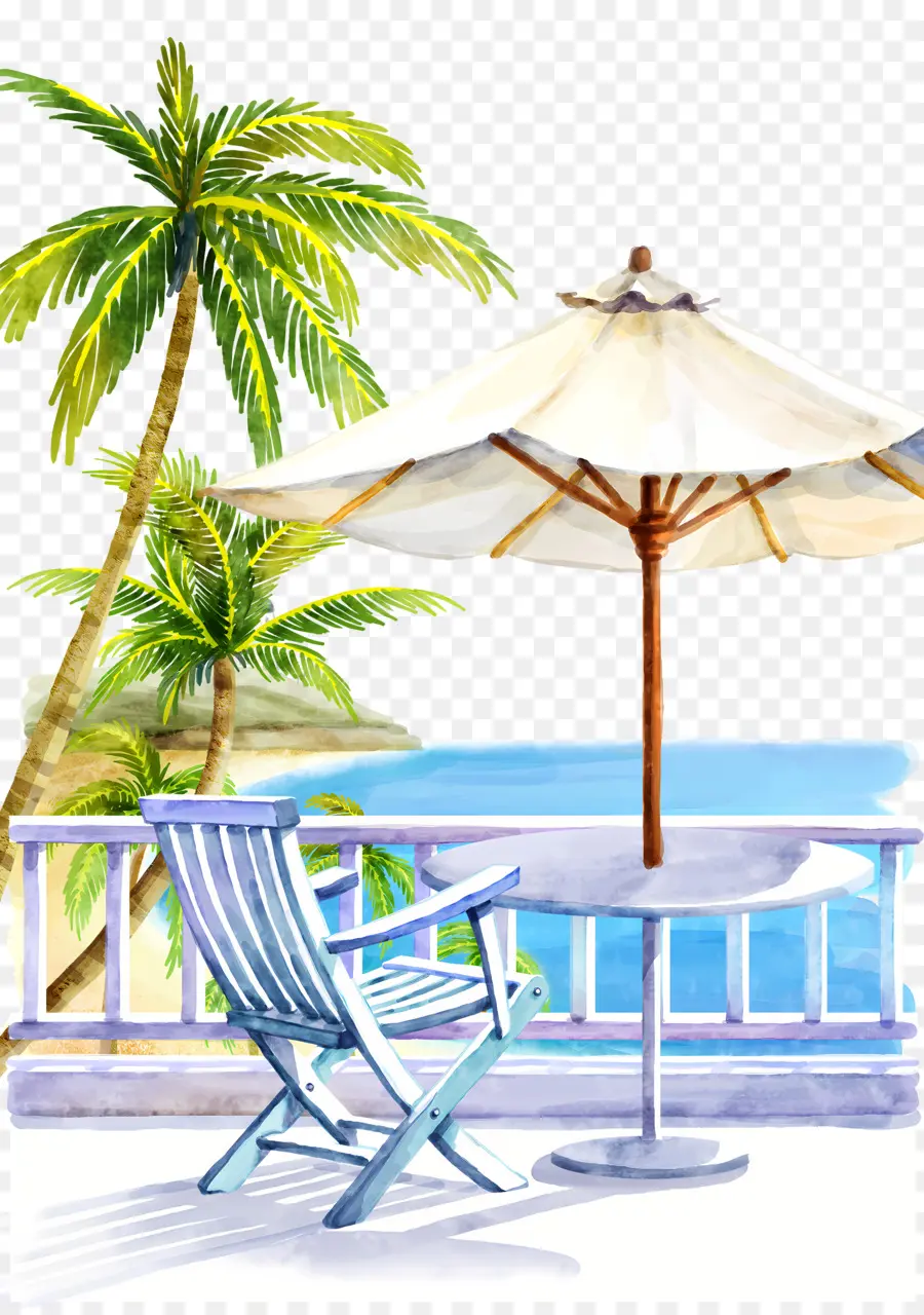 Chaise De Plage，Beach Resort PNG
