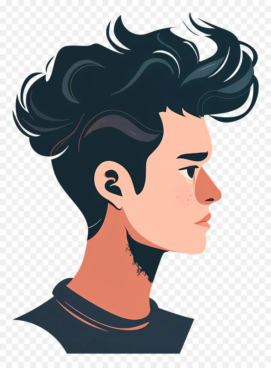 Homme Cheveux，Piercing PNG