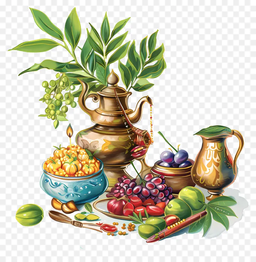 Joyeux Vishu，Nourriture Et Boissons Traditionnelles PNG