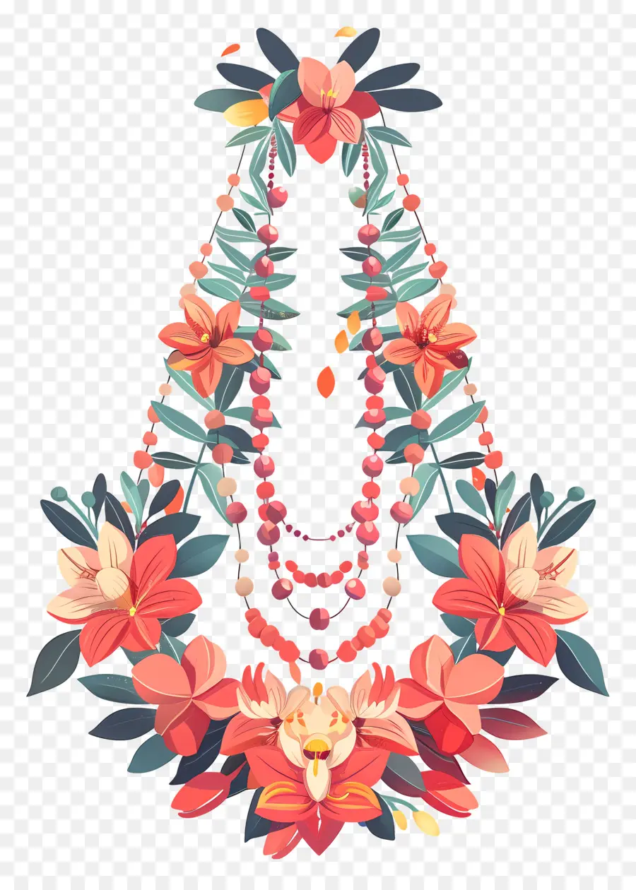 Fleur De Mariage Mala，Des Guirlandes De Fleurs PNG