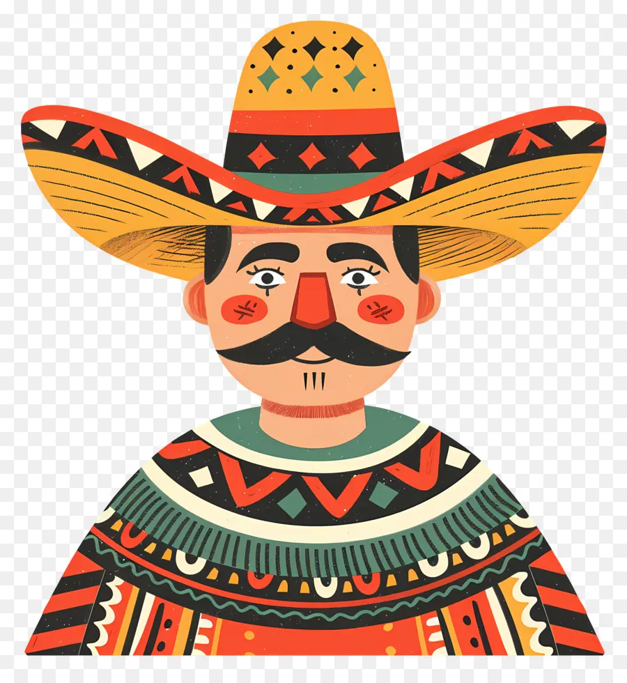 Cinco De Mayo，Homme Au Sombrero PNG