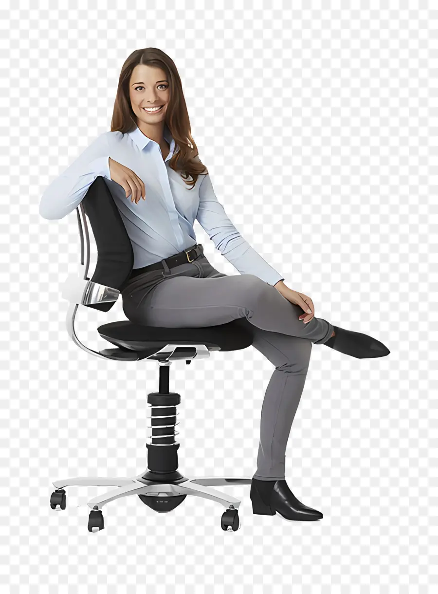 Chaise De Bureau，Femme PNG