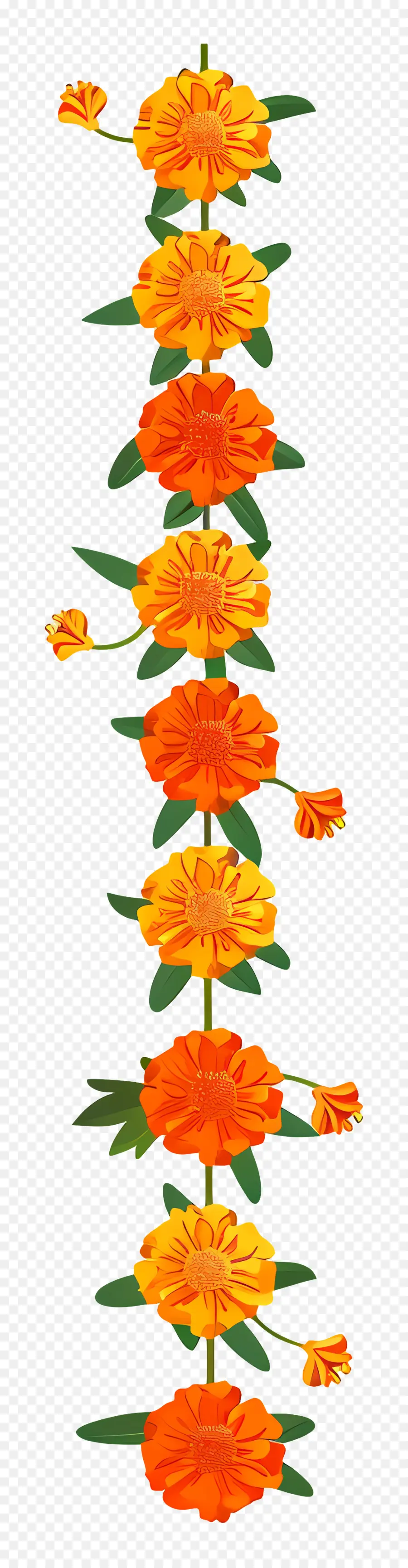 Garland De Toran，Des Fleurs D'orange PNG