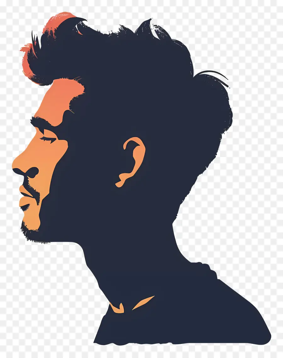 Homme Face Silhouette，Silhouette PNG