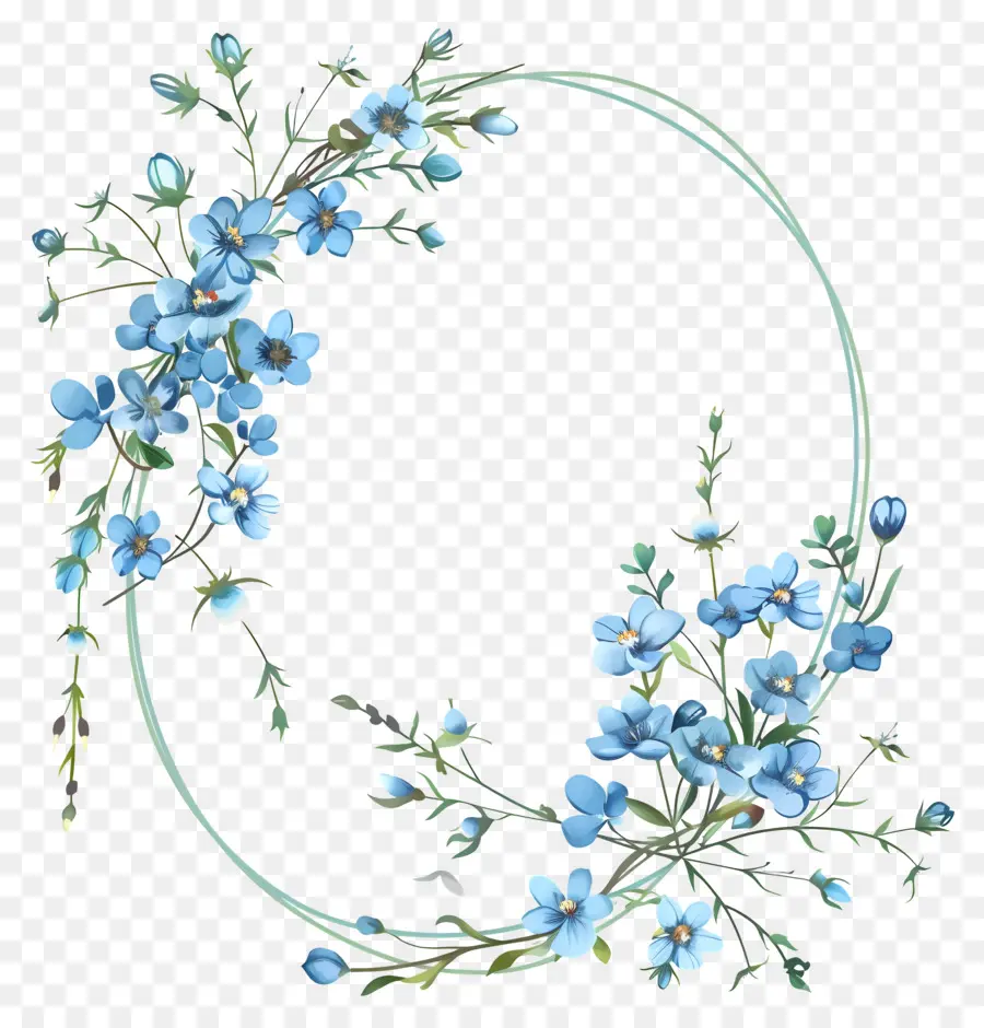 Cadre De Fleurs，Couronne Florale PNG