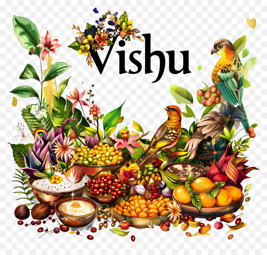 Heureux Vishu，Fruits PNG