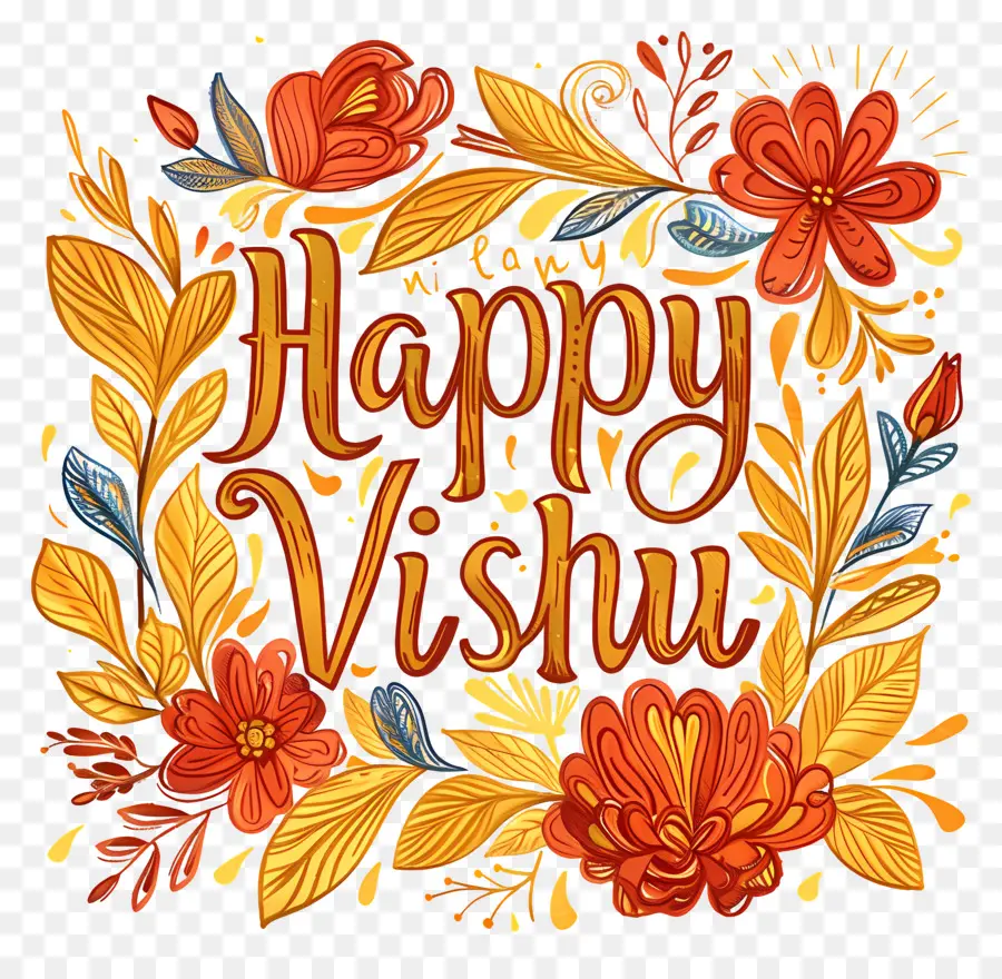 Heureux Vishu，Arrangement Floral PNG