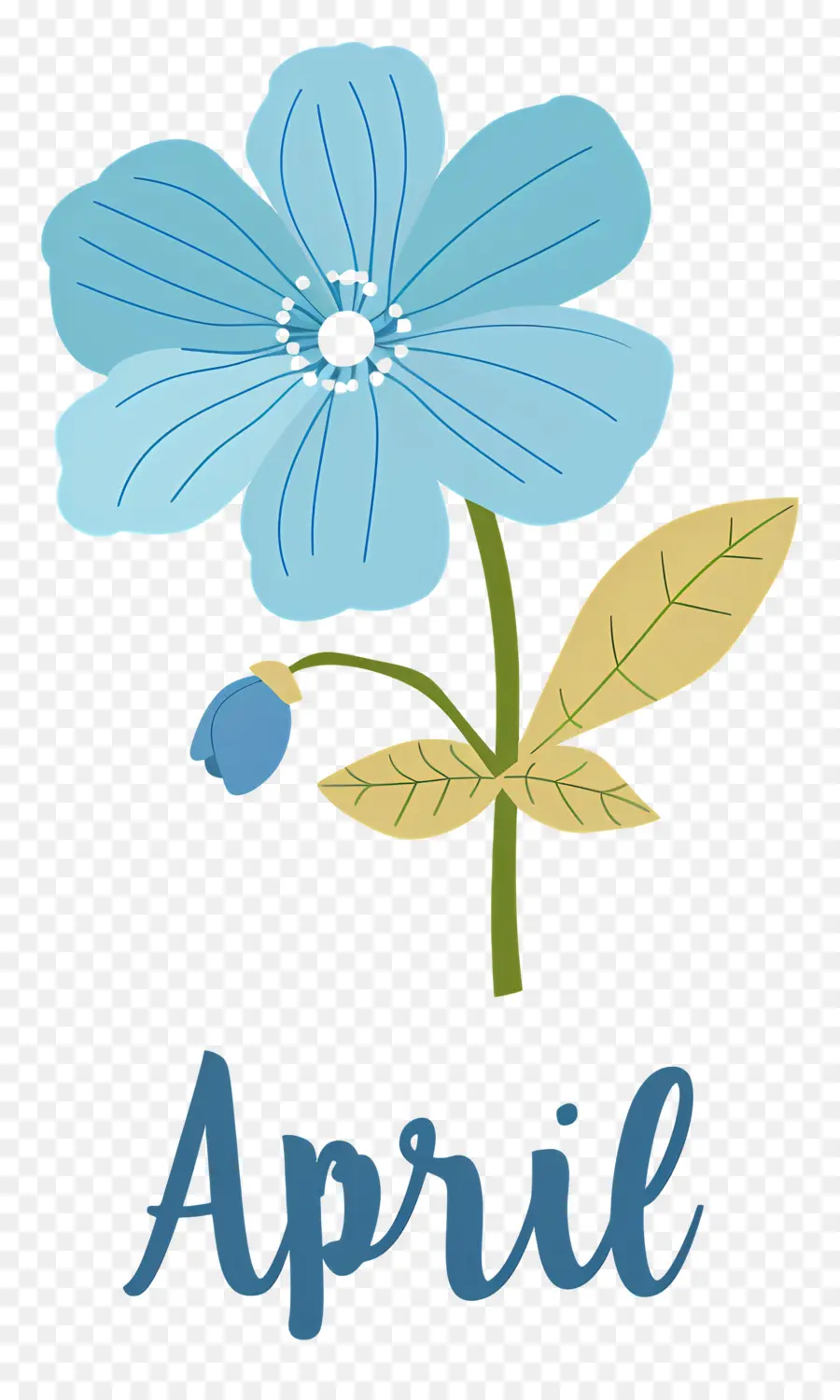 Avril，Fleur Bleue PNG