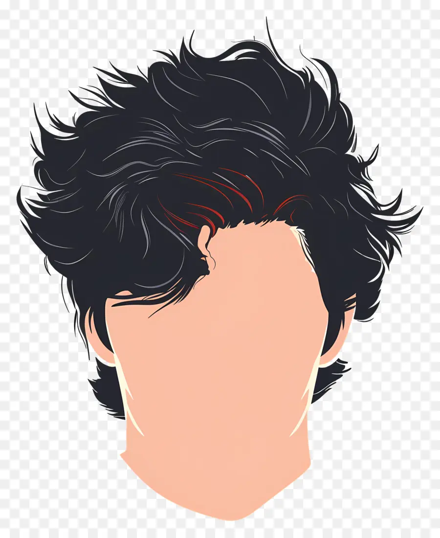 Coiffure Homme，Expression Intense PNG