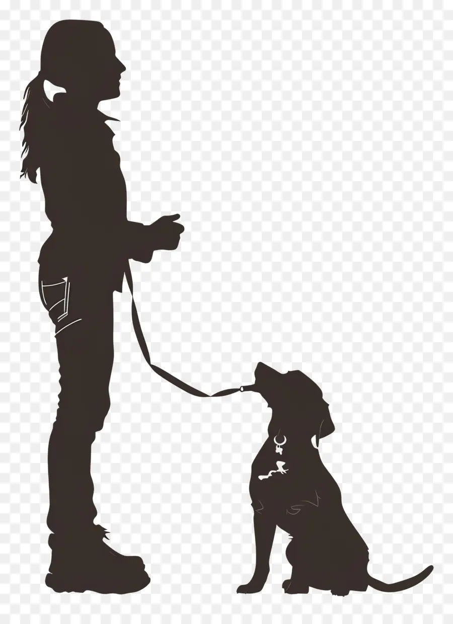 Chien Silhouette，La Marche De Chien PNG