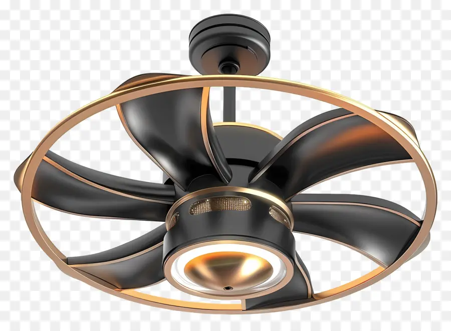 Ventilateur De Plafond，Noir PNG