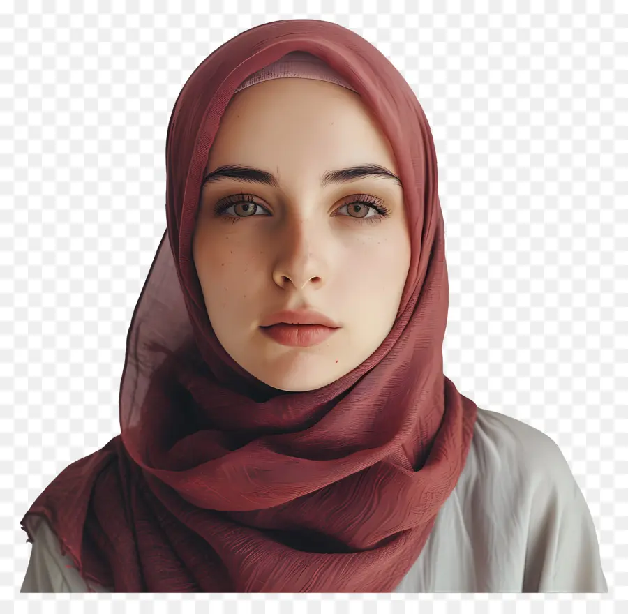 Le Hijab De La Femme，Foulard Rose PNG