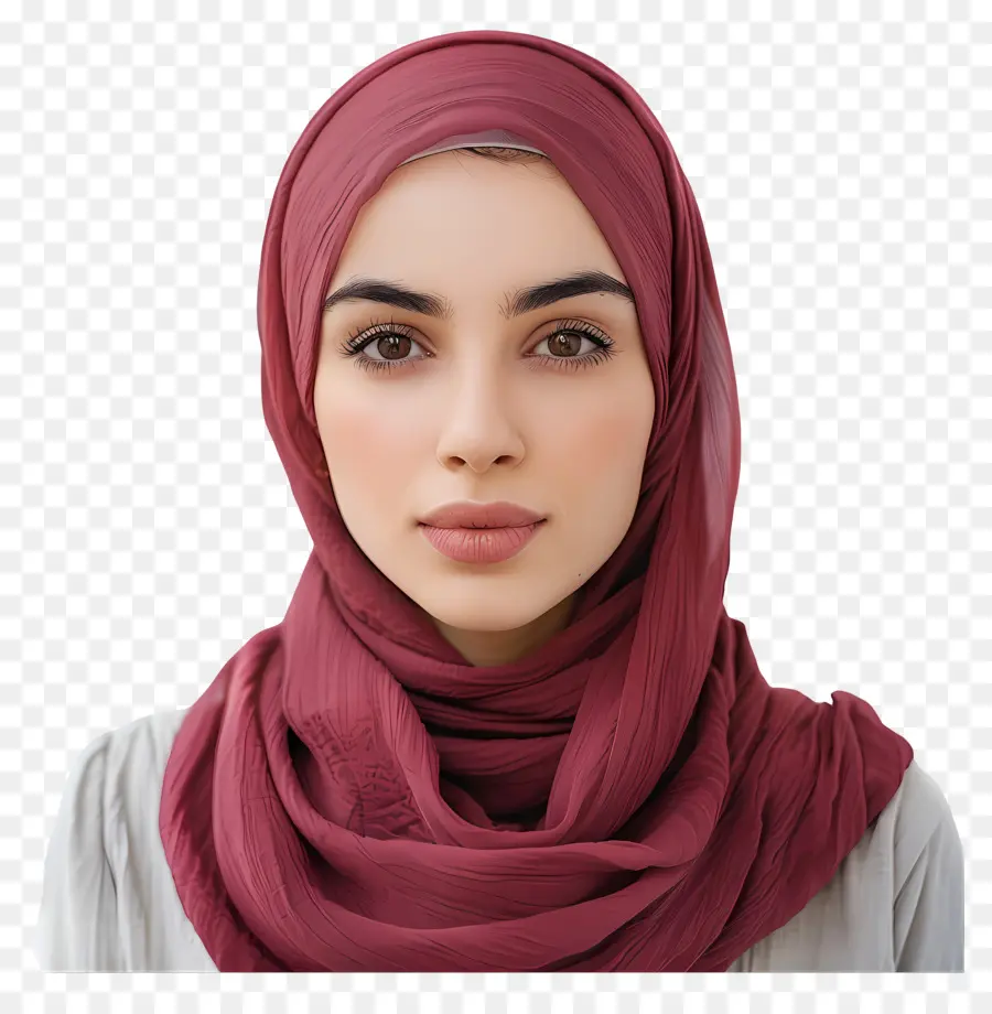 Le Hijab De La Femme，Foulard Rouge PNG
