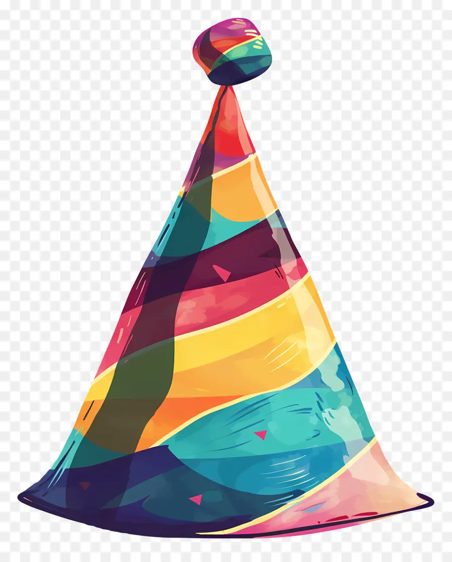 Chapeau De Fête，Chapeau De Fête Arc En Ciel PNG