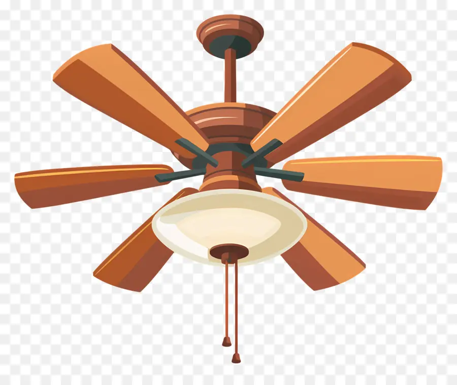 Ventilateur De Plafond，En Bois PNG