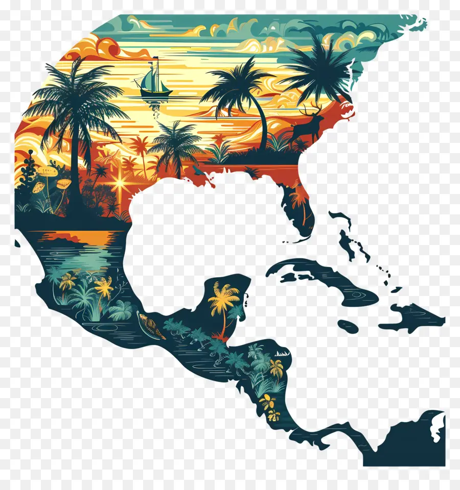 Bahamas，Carte états Unis PNG