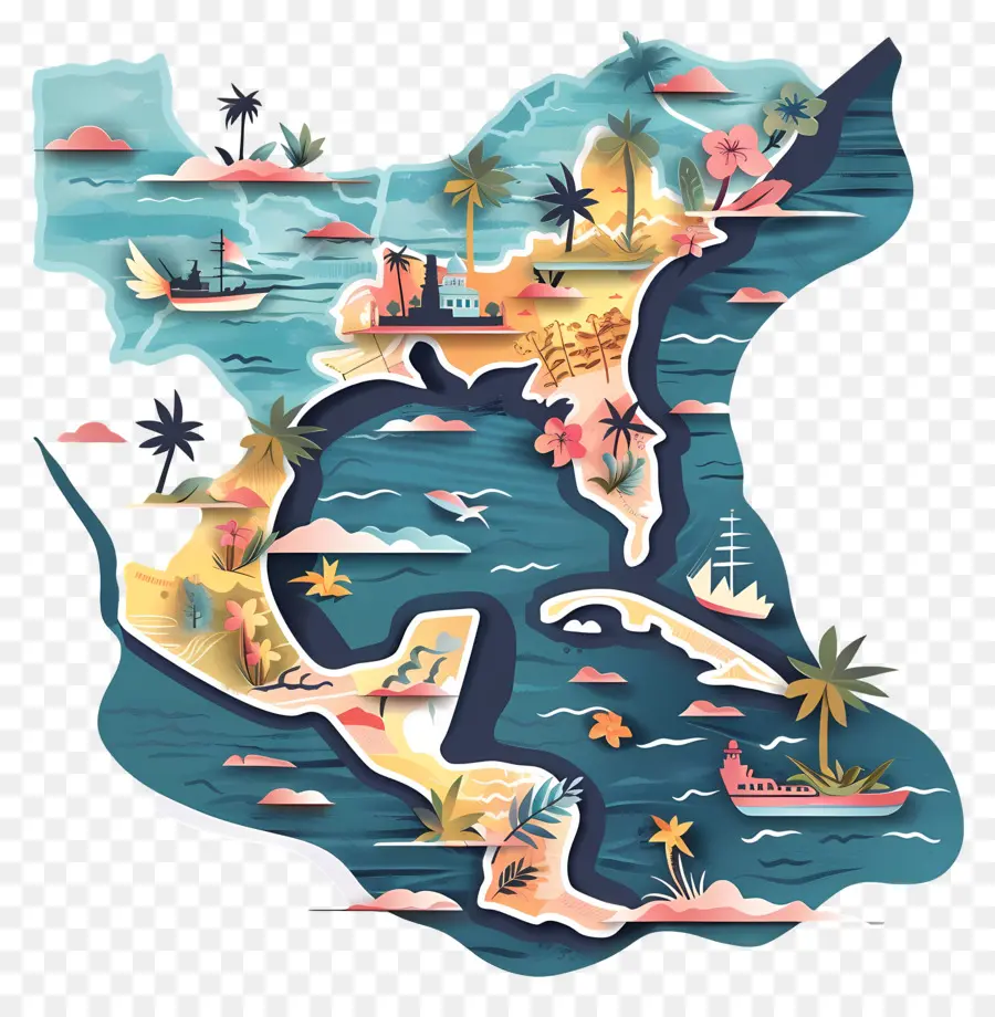 Bahamas，Carte De La Ville PNG