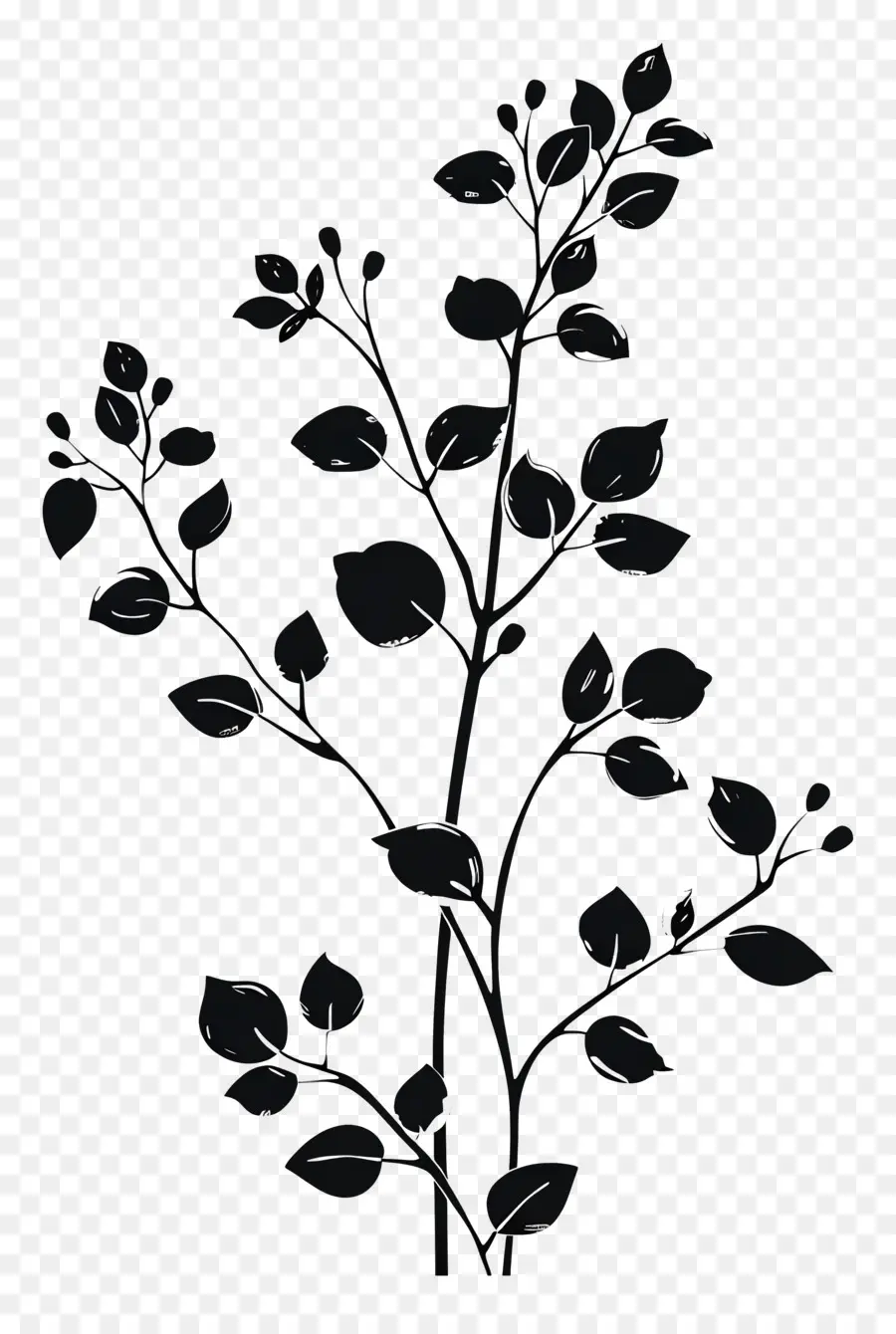 Fleurs Silhouette，Branche D'arbre PNG