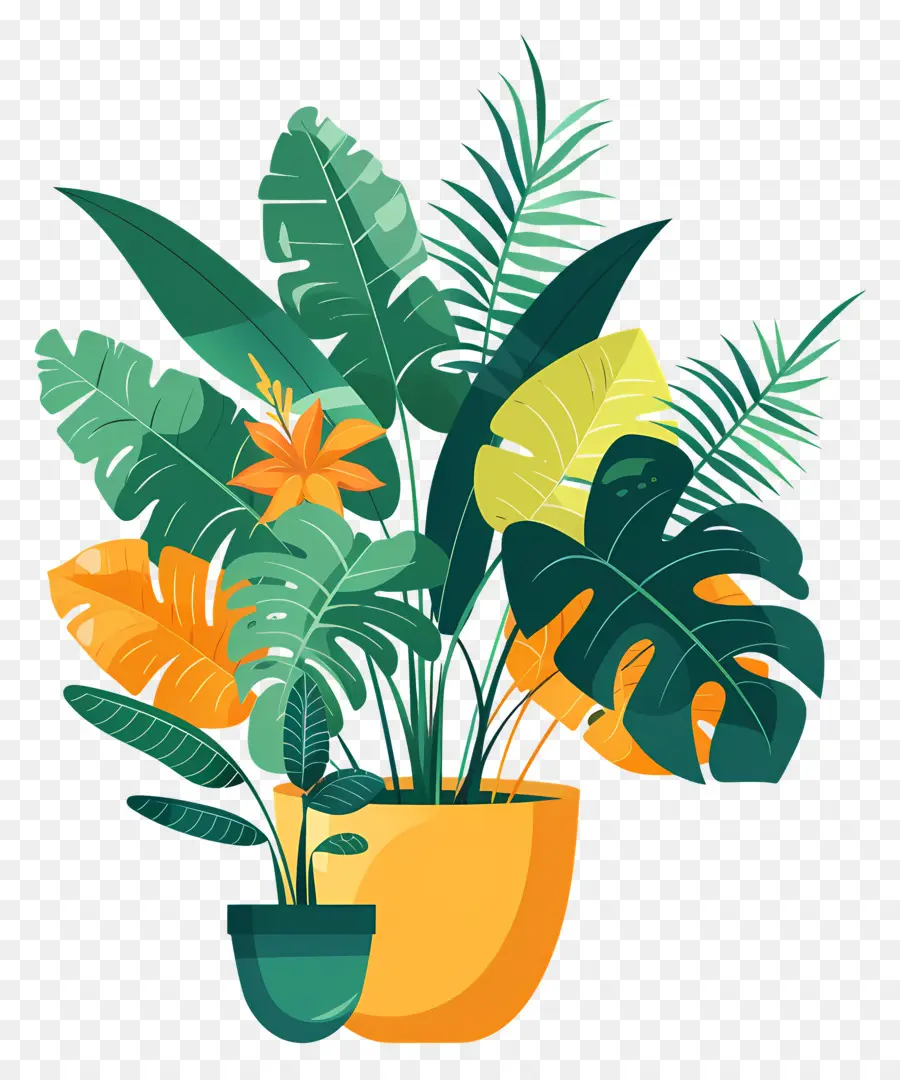 Plantes Luxuriantes，Illustration De Dessin Animé PNG