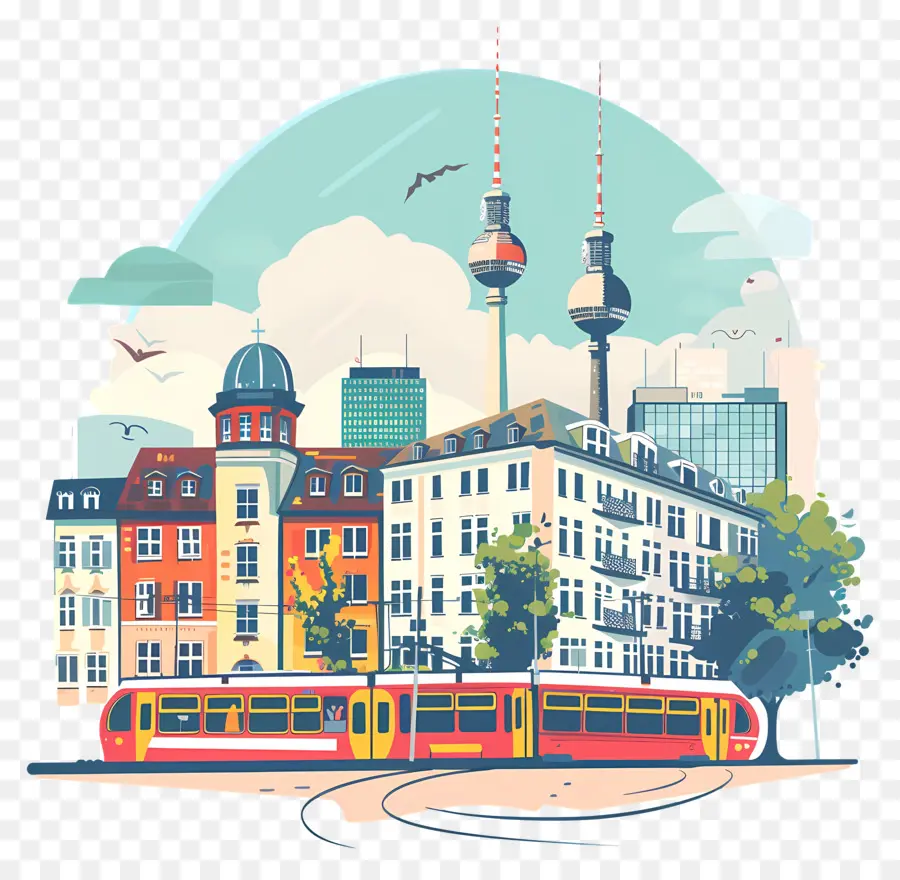 Berlin，Paysage Urbain PNG