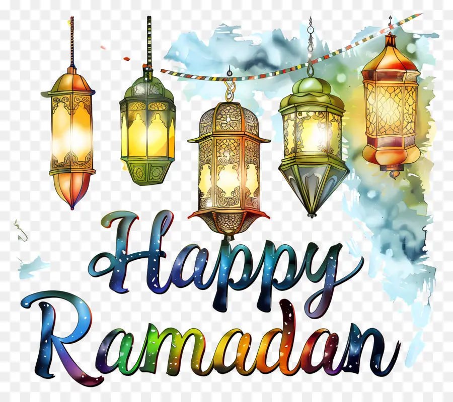 Joyeux Ramadan，Aquarelle PNG