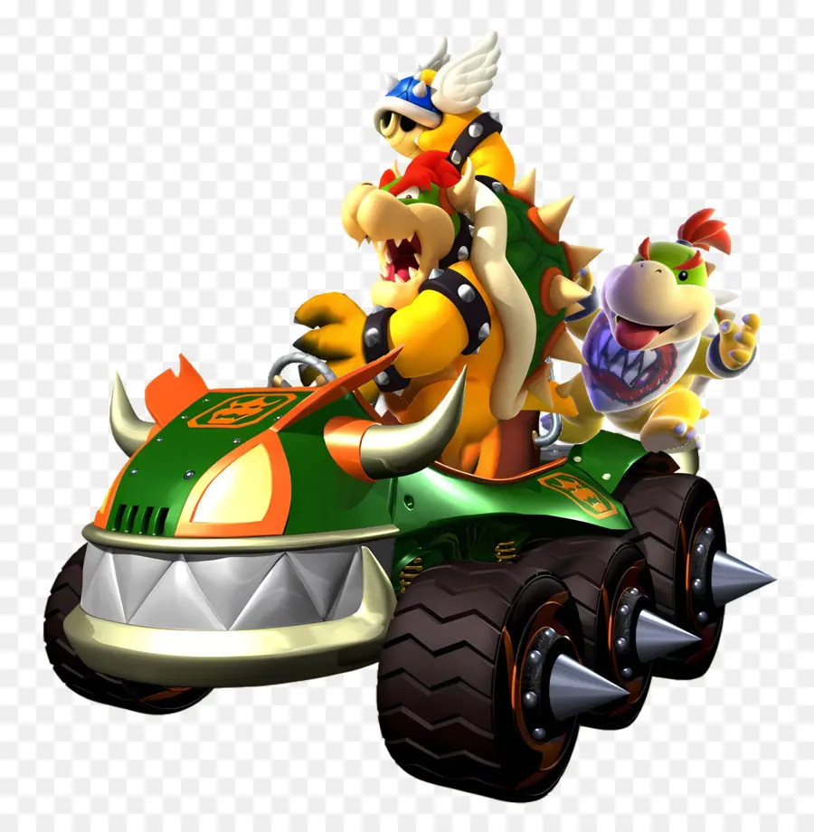 Mario，Personnage Bowser En Kart PNG