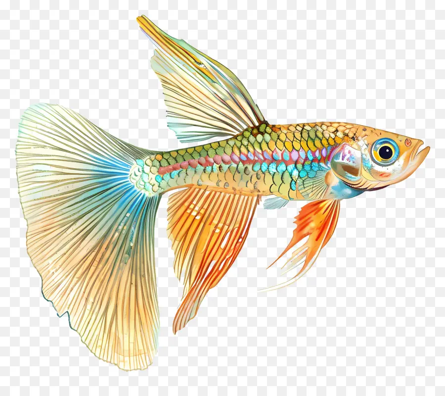 Guppy，Poisson Coloré PNG