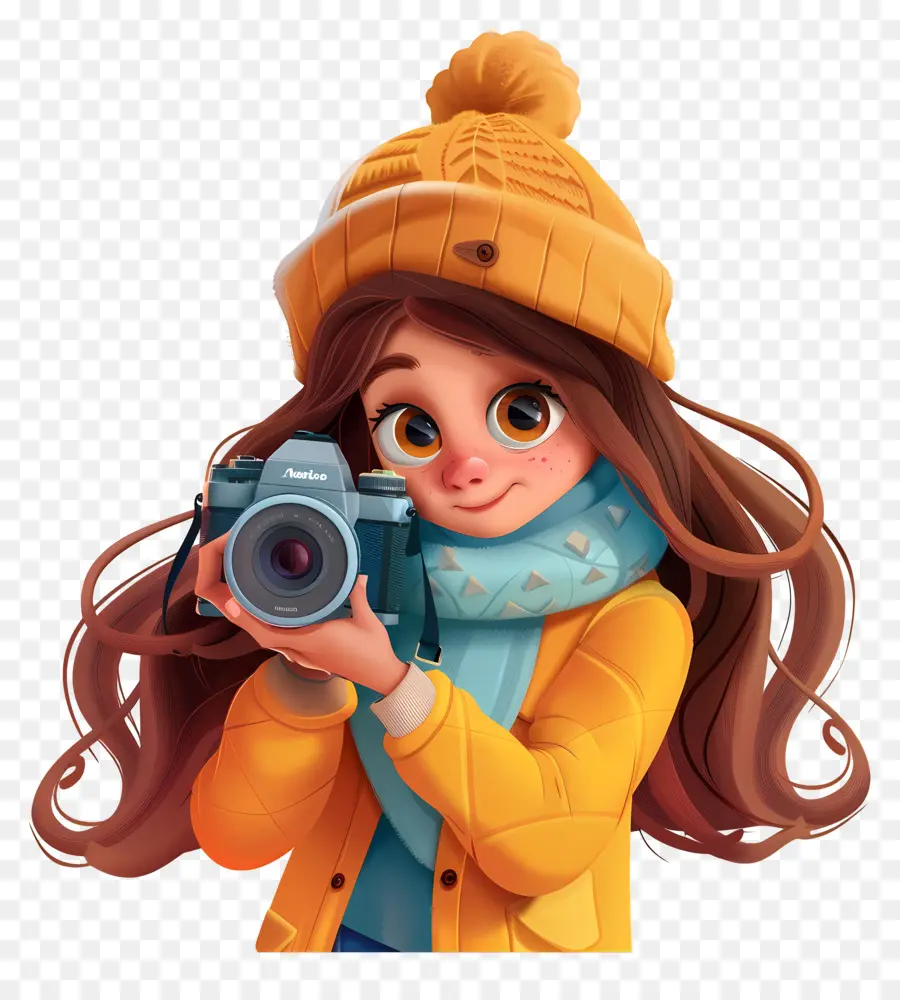 Prendre Des Photos，Fille Avec Appareil Photo PNG