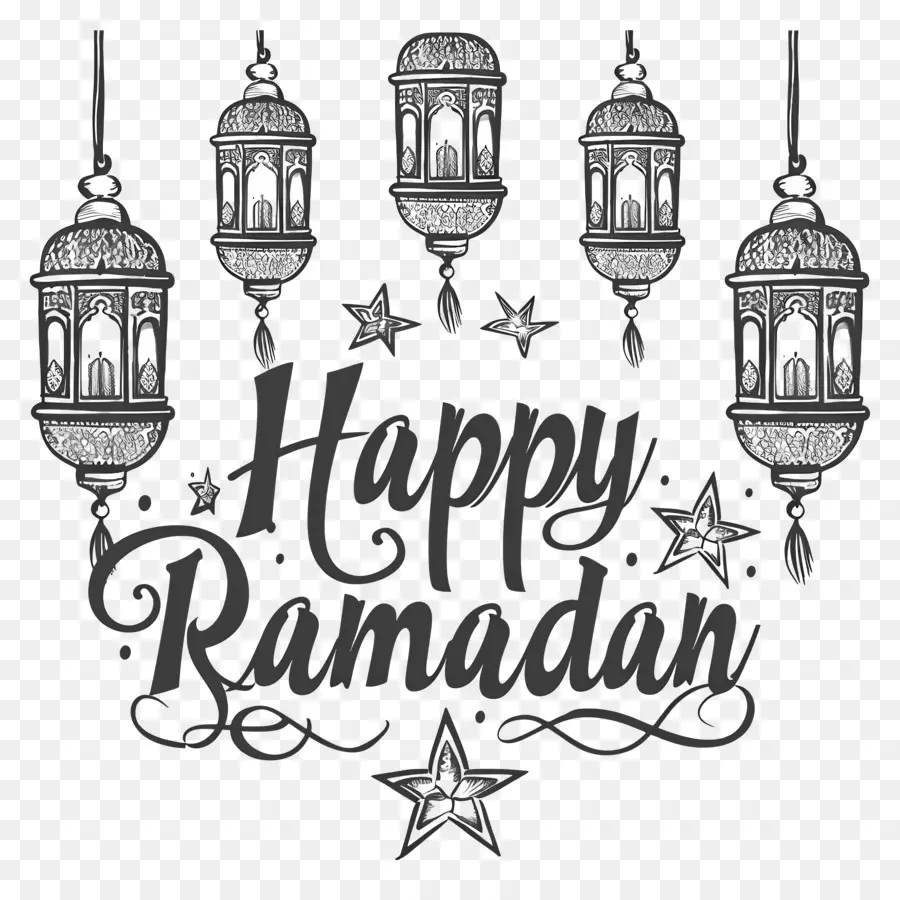 Joyeux Ramadan，Des Lanternes Suspendues PNG