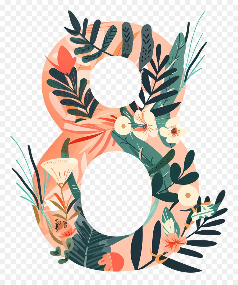 Numéro 8，Arrangement Floral PNG