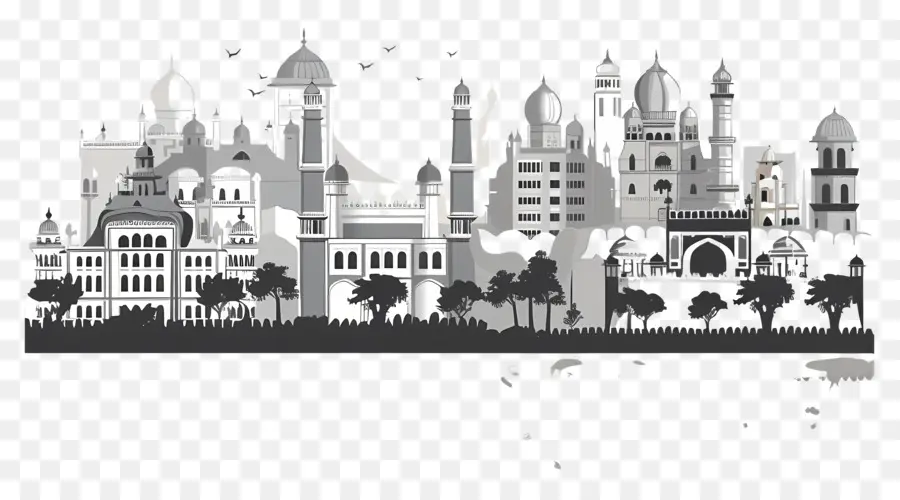 Hyderabad，Les Toits De La Ville PNG