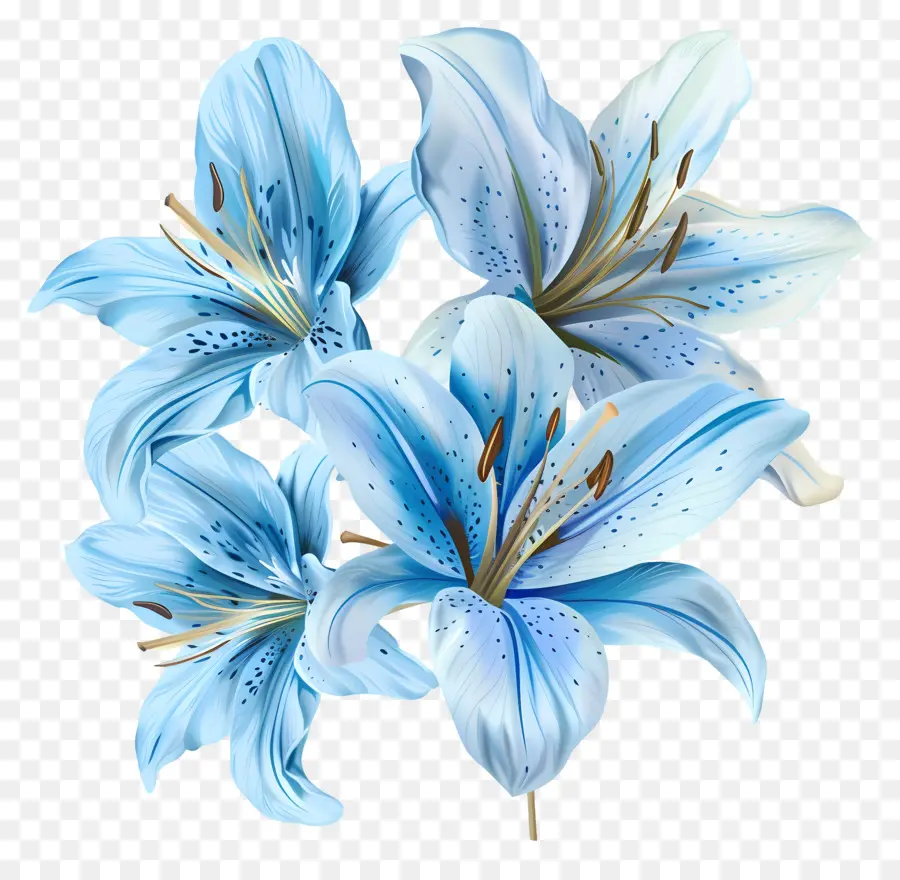Lys，Fleurs De Lis Bleu PNG