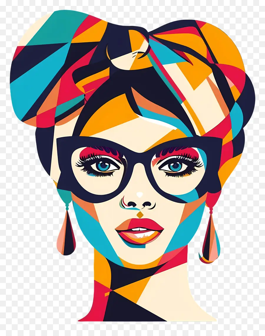 Pop Art Femme，Coiffure Afro PNG