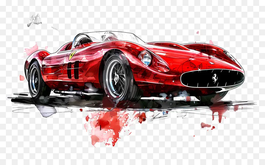 Ferrari Monza，Voiture De Sport Rouge PNG