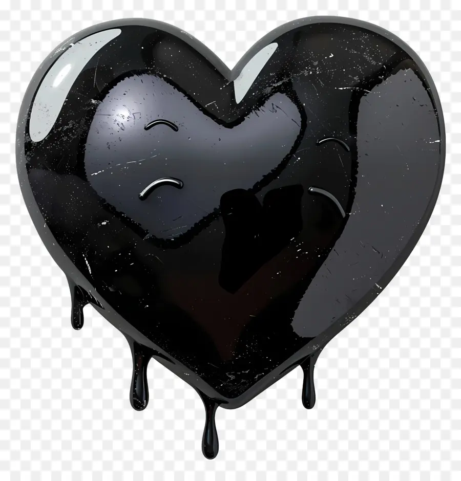 Emoji，Coeur Noir PNG